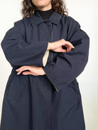 Vintage 90s reversible coat navy side